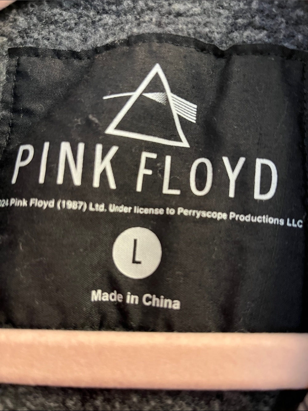 Pink Floyd Women’s Pullover Sweatshirt in Charcoal with Pink Graphic Large - Picture 2 of 7